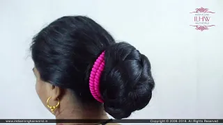 Mira's Sensational Extra Huge Braided Bun Making With Knee Length Thick Jet Black Hair