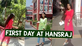 MY FIRST DAY AT HANSRAJ ❤️✨ | UNIVERSITY OF DELHI | RADHIKA GAUR | #vlog #hansraj #delhiuniversity