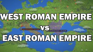 West Roman Empire vs East Roman Empire - WorldBox Timelapse