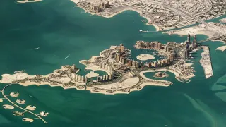 Pearl island Doha Qatar🇶🇦|Venice of Doha|Amazing cafés restaurants shipping docks and lovely scenes