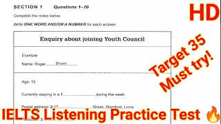 Enquiry about joining youth council IELTS Listening with Answers | IELTS Listening practice  Test