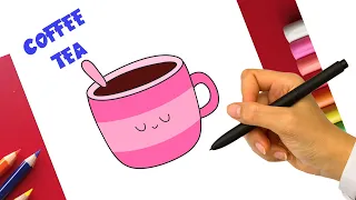 How to Draw cup of tea/ How To Draw cup of coffee / #drawing #coffee #drawingforkids#viral #art#tea