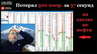 Трейдер потерял 500 000р. за 37 секунд в сделке по нефти