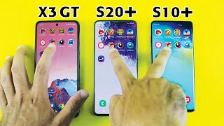 Poco X3 GT vs S20 Plus vs S10 Plus SPEED TEST - Dimensity 1100 vs Exynos 990 vs Exynos 9820🔥