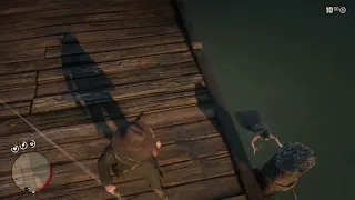 Arthur pushed Abigail into the water at the wrong moment - RDR2