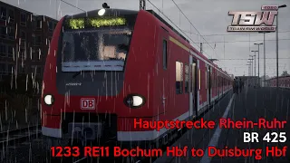 1233 RE11 Bochum Hbf to Duisburg Hbf - Hauptstrecke Rhein-Ruhr - BR 425 - Train Sim World 2020