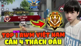 Supi Trở Thành Top 1 AWM Việt Nam Cân 4 Leo Rank Thách Đấu !!!