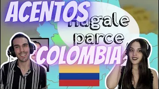 REACCIONANDO A: ACENTOS DE COLOMBIA 🇨🇴 ¿ COMO Y CUANTOS SON? *VAMOS RECONOCIENDO ALGUNOS* 😍