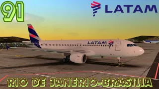 RFS - Real Flight Simulator | Latam Air - A320 | Rio - Brasilia | Real Route | Trip Report