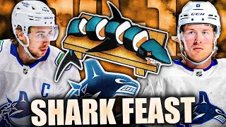 CANUCKS FEAST ON THE SAN JOSE SHARKS: 10-1 WIN (Quinn Hughes DOMINATION, Boeser, Pettersson, Miller)