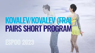 KOVALEV/KOVALEV (FRA) | Pairs Short Program | Espoo 2023 | #EuroFigure