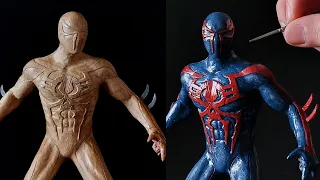 Sculpting SPIDER-MAN 2099 | Timelapse  [ Miguel O'Hara ]