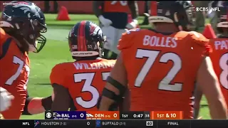 Javonte Williams 36 yard Beast Mode Run Vs Ravens