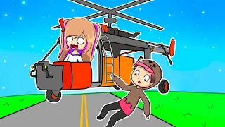 LYNA Y CHOCOBLOX TUVIERON UN VIAJE LARGO EN HELICOPTERO | DUSTY TRIP ROBLOX