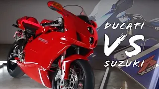 DUCATI VS SUZUKI TEST HIGH SIDE