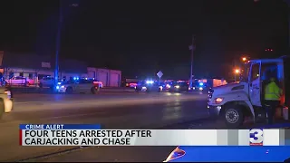 4 teens arrested in carjacking, police chase