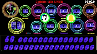 speed feeling 60.000000000000000000000000000000000 seconds countdown MIN:2.0e-30x  MAX:1.0x speed
