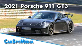 2021 Porsche 911 GT3 spied testing at the Nürburgring