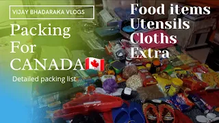 Packing for Canada | What to pack as an international student | Detailed packing list | Canada Vlogs