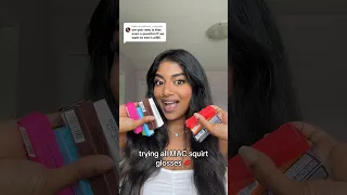 Trying EVERY MAC squirt lip balm on brown skin💋 #makeuptutorial #makeup #maccosmetics