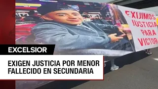 Claman justicia para Víctor, niño que murió por un golpe en secundaría de Ixtapaluca