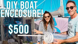 How to make a boat enclosure for $500 DIY using a normal sewing machine - Sailing Bluefin: Ep 25