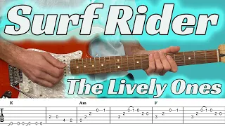 Surf Rider (The Lively Ones / The Ventures) - Surf guitar lesson with tabs & chords