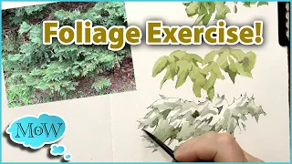 Quick & Easy Foliage Simplification Exercise for Watercolor