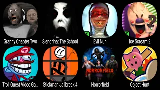 Granny Chapter Two, Slendrina The School, Evil Nun, Ice Scream 2, Troll Quest Video Games 2 ...