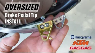 2022 TE300i: Oversized Brake Pedal Tip Install (Husqvarna, KTM, GasGas)