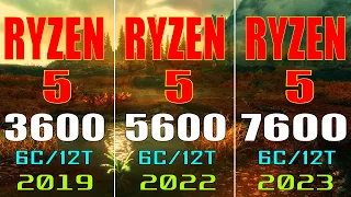 RYZEN 5 3600 vs RYZEN 5 5600 vs RYZEN 5 7600 || PC GAMES  TEST ||