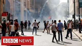 Mass protests in Beirut and demands for change after devastating explosion - BBC News