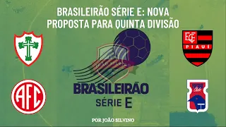 BRASILEIRÃO SÉRIE E - Uma nova proposta para a QUINTA DIVISÃO