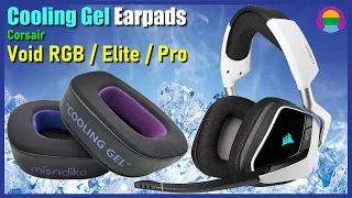 Cooling Gel Earpads for Corsair Void RGB / Elite / Pro Wireless & USB Gaming Headset