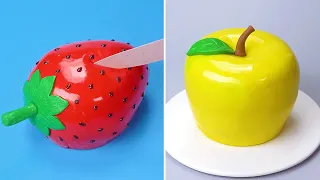 Yummy 3D Fondant Fruit Cake Looks Like Real | Satisfying Chocolate Cake | Best Cake Compilation