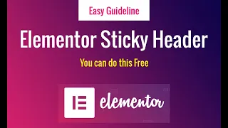 Change Header Background Colour When Page Scroll ✅ Elementor Sticky Header