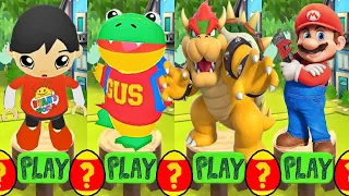 Tag with Ryan vs Mario Bros Run - Ryan Kaji vs Gus vs Bowser vs Mario Gameplay Mod