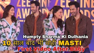 Cute Masti Between Mommy Alia Bhatt And Varun Dhawan At Zee Cine Awards Event