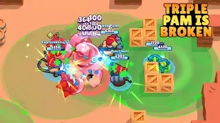 TRIPLE PAM IS BROKEN IN BOSS FIGHT | Brawl Stars Boss Fight Troll