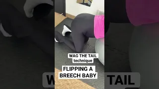 FLIPPING A BREECH BABY - WAG THE TAIL technique to create movement for babe! #prenatalchiropractic