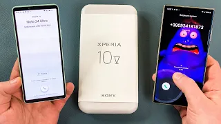 Sony Xperia 10 V - Unboxing + Boot Animation + Incoming Call + Outgoing Call VS Samsung S24 Ultra