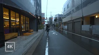 🌧️ Walking in the rain, Tokyo Nakameguro, Japan, 4k ASMR