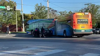 Montgomery County Transit Ride On NEW! FLASH BRT 2020 Novabus LFSA (Car Break Down)