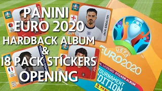 Panini Euro 2020 | Official Hardback Album & 18 Pack Stickers Opening