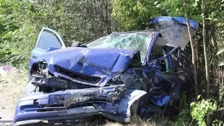 ДТП под Запорожьем с гибелью двух человек - Fatal Frontal Car Crash Near Zaporozhye