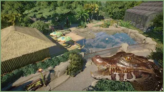 🐊Dwarf Caiman habitat | Amalfina Zoo | Planet Zoo | speedbuild🌴