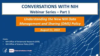 Understanding the New NIH Data Management and Sharing (DMS) Policy