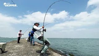 MOST EXTREME Jetty Fishing Action! | I’m Scared of These HUGE FISH | Texas Jetty Fishing