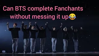 BTS messing up Fanchants Ft. Bts mimicking Army😂