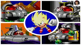 Sonic the Hedgehog 2 - All Bosses as Super Sonic + Ending (NO DAMAGE)